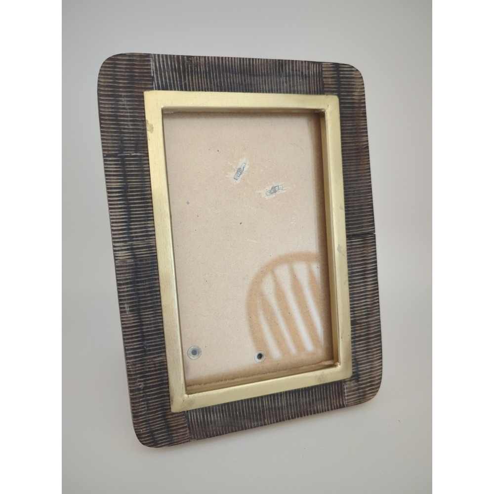 Opalhouse Brass Metal and Wood Border Picture Frame 4x6 Rectangle Home Decor